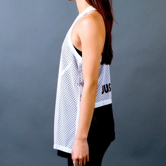 NIKE Just Do It OVERLAY MESH RACERBACK TANK TOP |Size Small - Picture 6 of 10